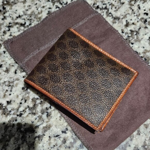 Celine Paris Brown Leather Wallet Made in Italy - Picture 1 of 7